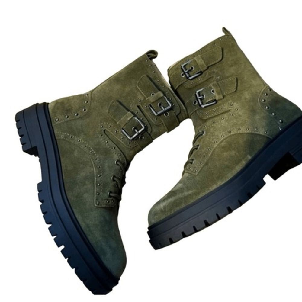 Chelsea & Violet Rhea Suede Combat Boot - Picture 6 of 7